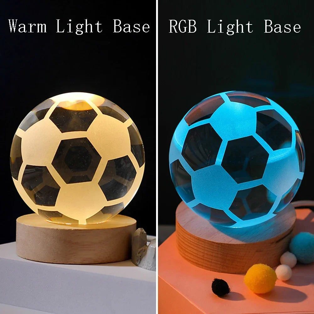 ChillShopᵀᴹ 3D Crystal Ball Night Light – Solar System Globe Lamp